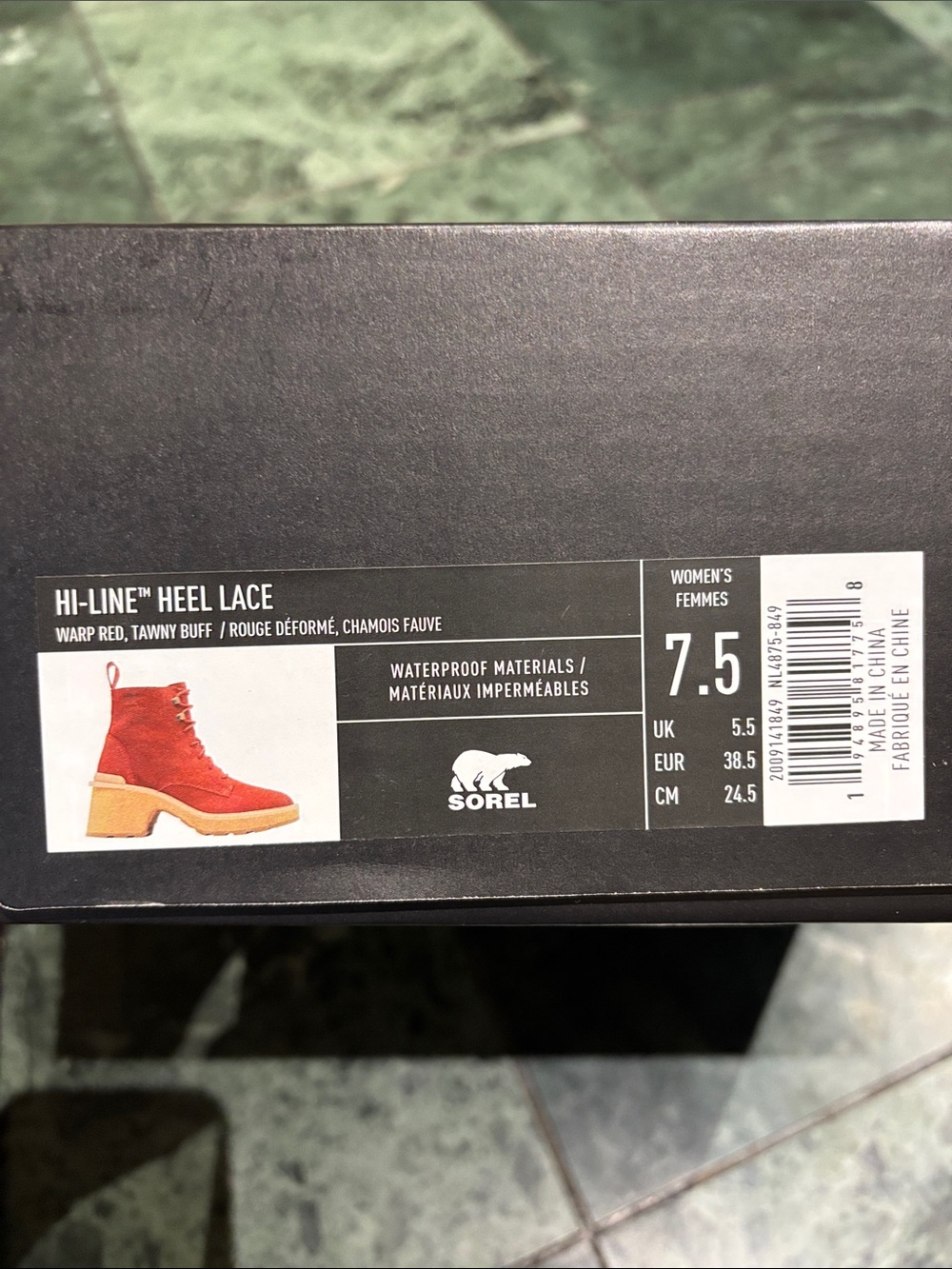 Sorel Hi-Line Heel Lace Women's Boots in Warp Red with Tawny Buff Sole